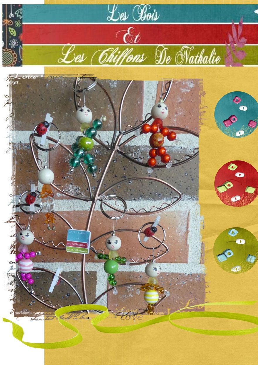 poupées en perles : portes clés à retrouver sur la boutique!