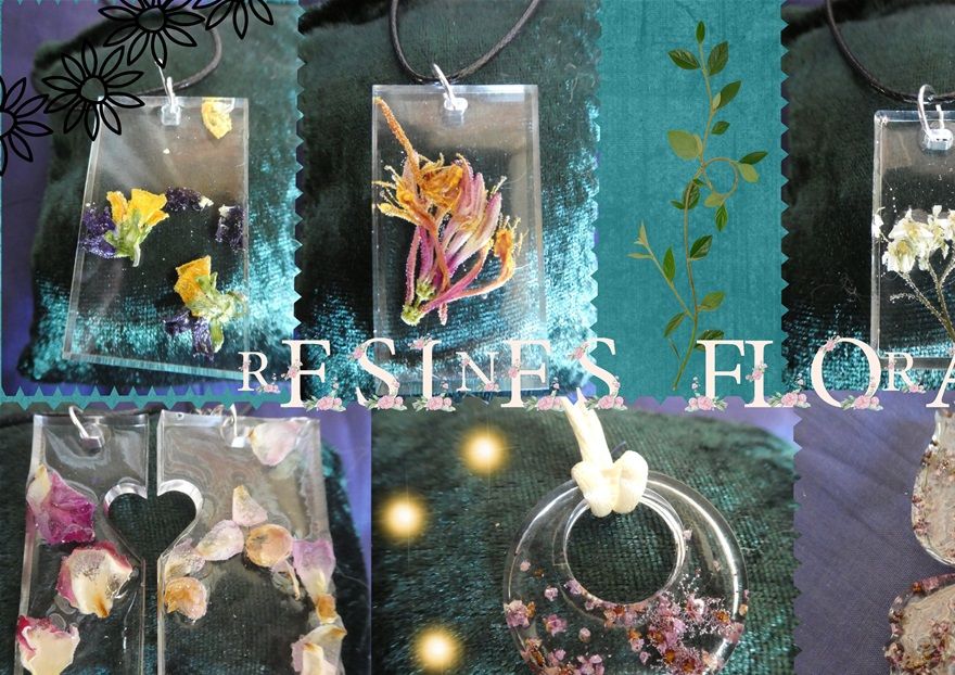 Fleurs en inclusion
