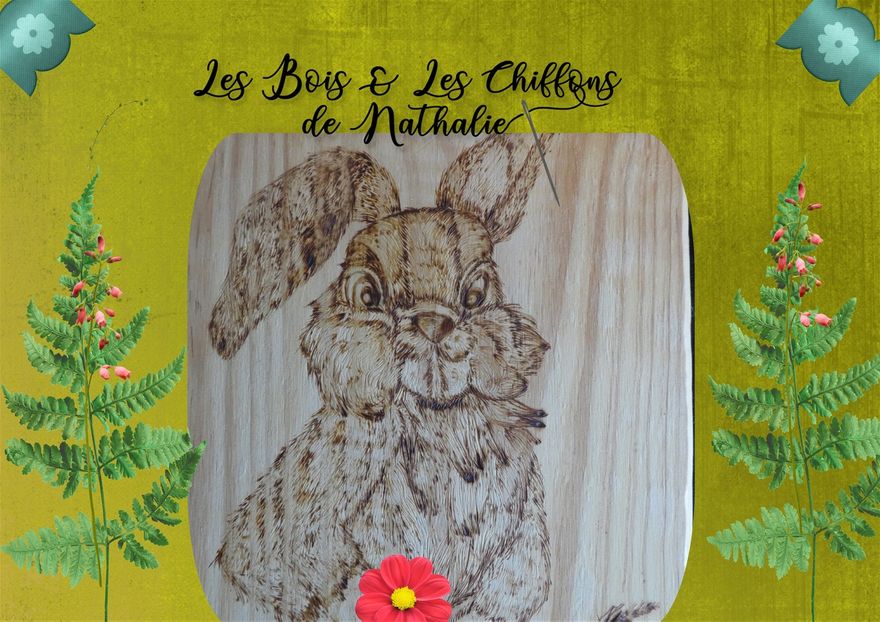 autre version de pan pan sur bois cette fois , dessous de plat