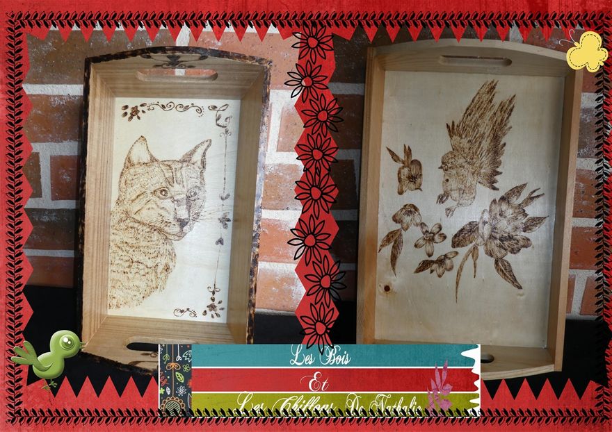 plateaux chat Gaspard et oiseu en vol