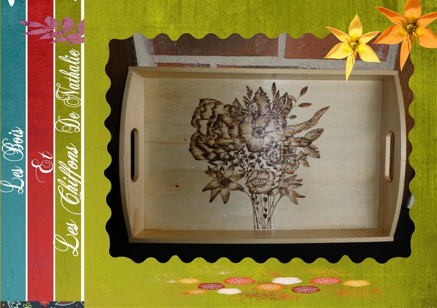 grand plateau bouquet de fleurs