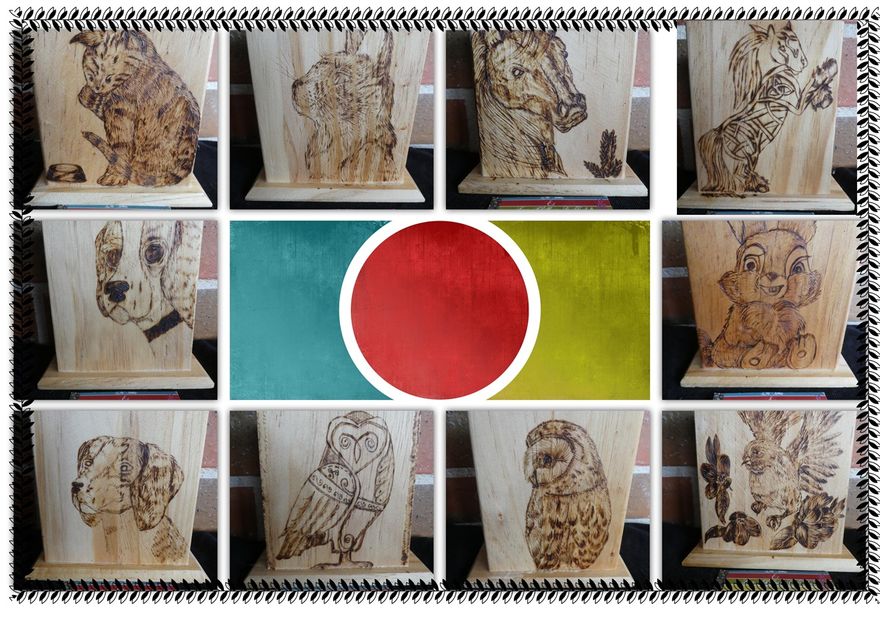 quelques pots à crayon , dessins à main levée