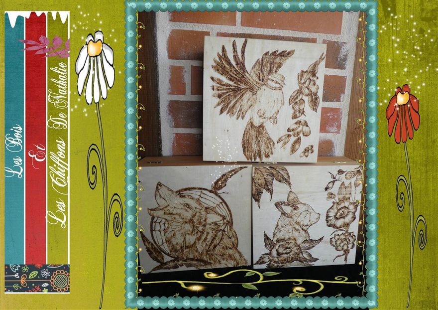 Boîtes à thé : loup oiseau chat